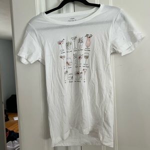 J.Crew Collector Tee Cocktail Graphic Tee - XS
